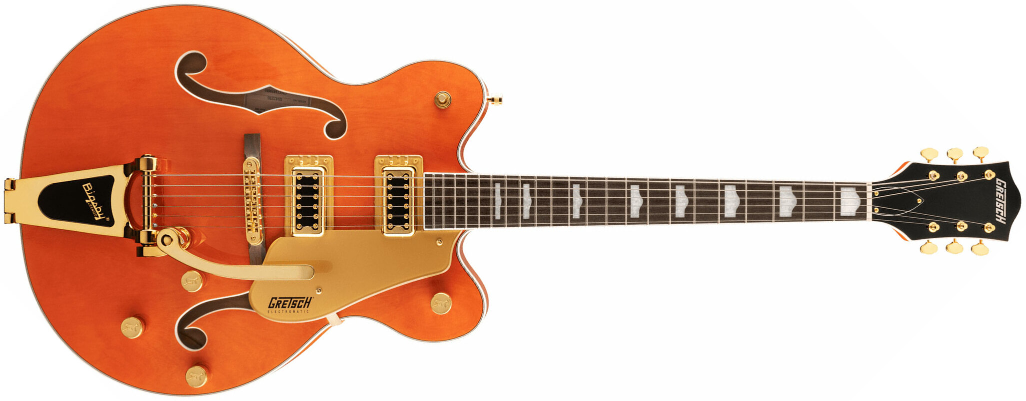 Gretsch G5422tg Electromatic Classic Hollow Body Dc Bigsby Hh Lau - Orange Stain - Semi-hollow electric guitar - Main picture
