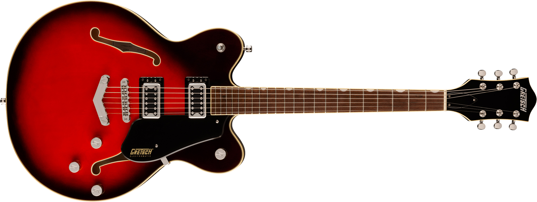 Gretsch G5622 Center Bloc Double Cut V-stoptail Electromatic 2h Ht Lau - Claret Burst - Semi-hollow electric guitar - Main picture