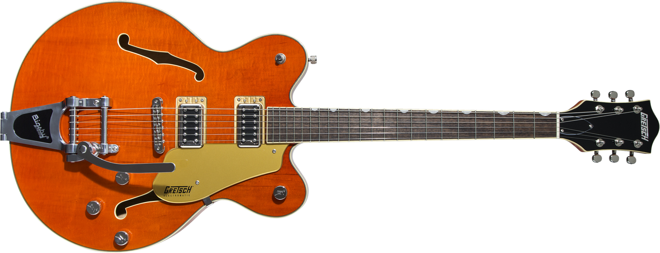 Gretsch G5622t Center Bloc Double Cut Bigsby Electromatic 2019 Hh Lau - Orange Stain - Semi-hollow electric guitar - Main picture