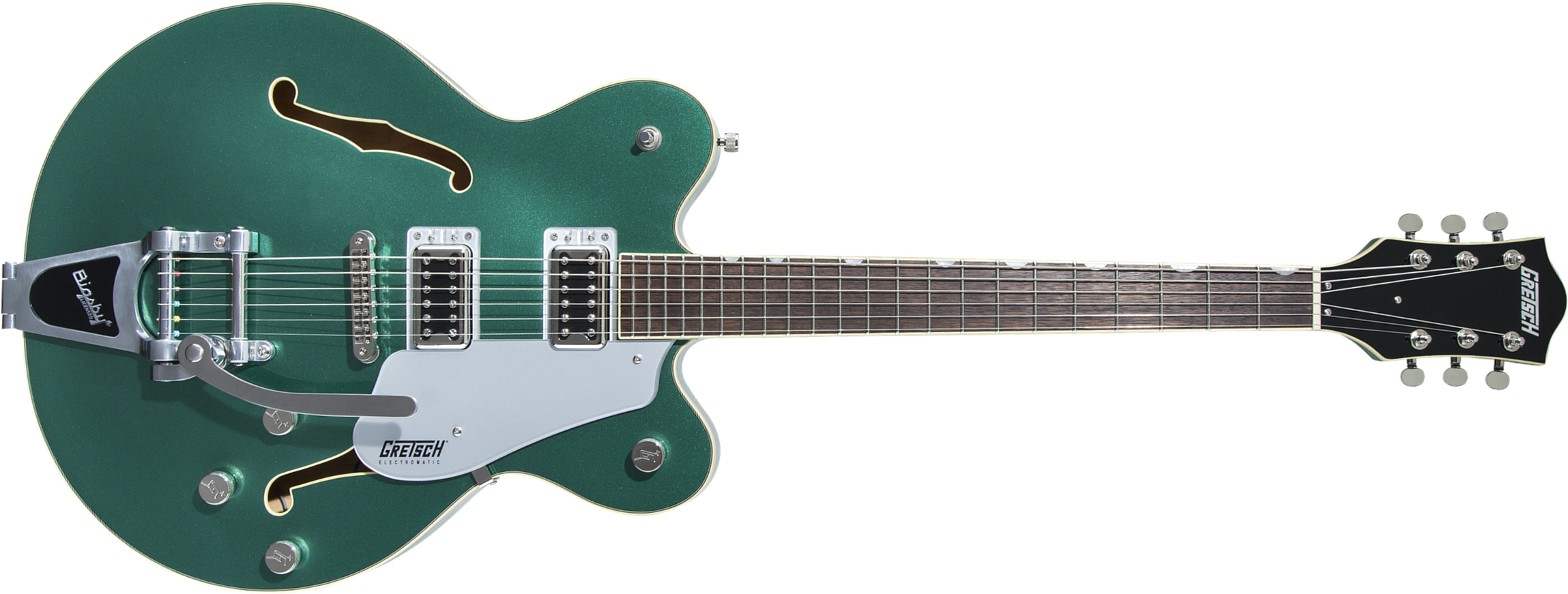 Gretsch G5622t Center Bloc Double Cut Bigsby Electromatic 2019 Hh Lau - Georgia Green - Semi-hollow electric guitar - Main picture