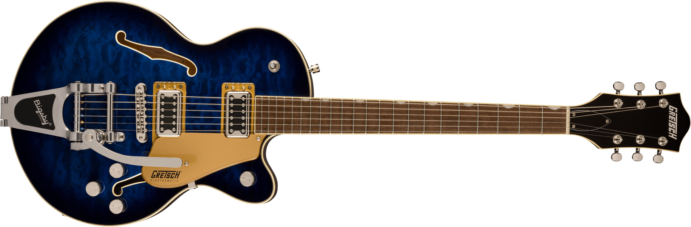 Gretsch G5655t-qm Electromatic Center Block Jr. Bigsby 2h Trem Lau - Hudson Sky - Semi-hollow electric guitar - Main picture