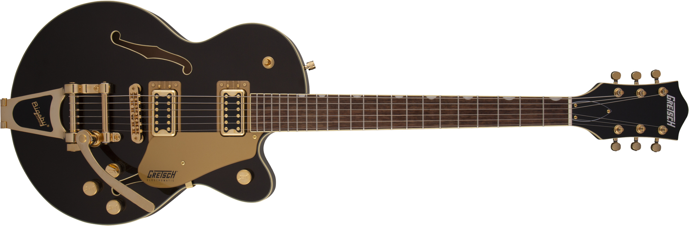 Gretsch G5655tg Electromatic Center Block Jr. Bigsby 2h Trem Lau - Black Gold - Semi-hollow electric guitar - Main picture