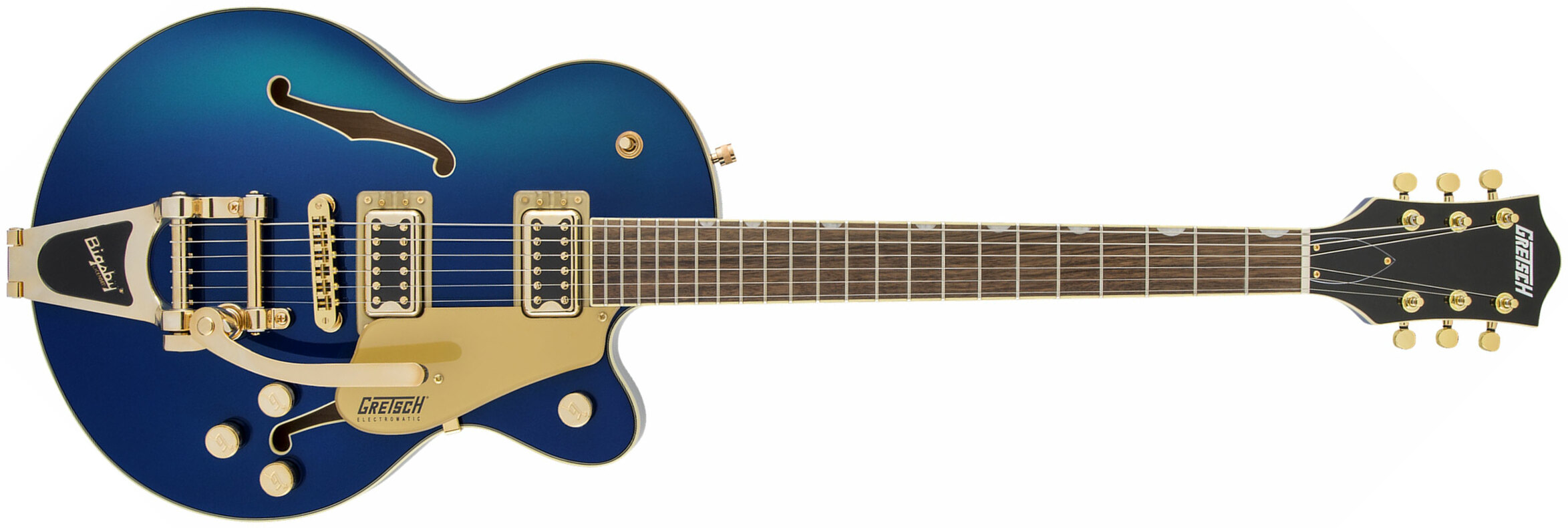 Gretsch G5655tg Electromatic Center Block Jr. Hh Bigsby Lau - Azure Metallic - Semi-hollow electric guitar - Main picture