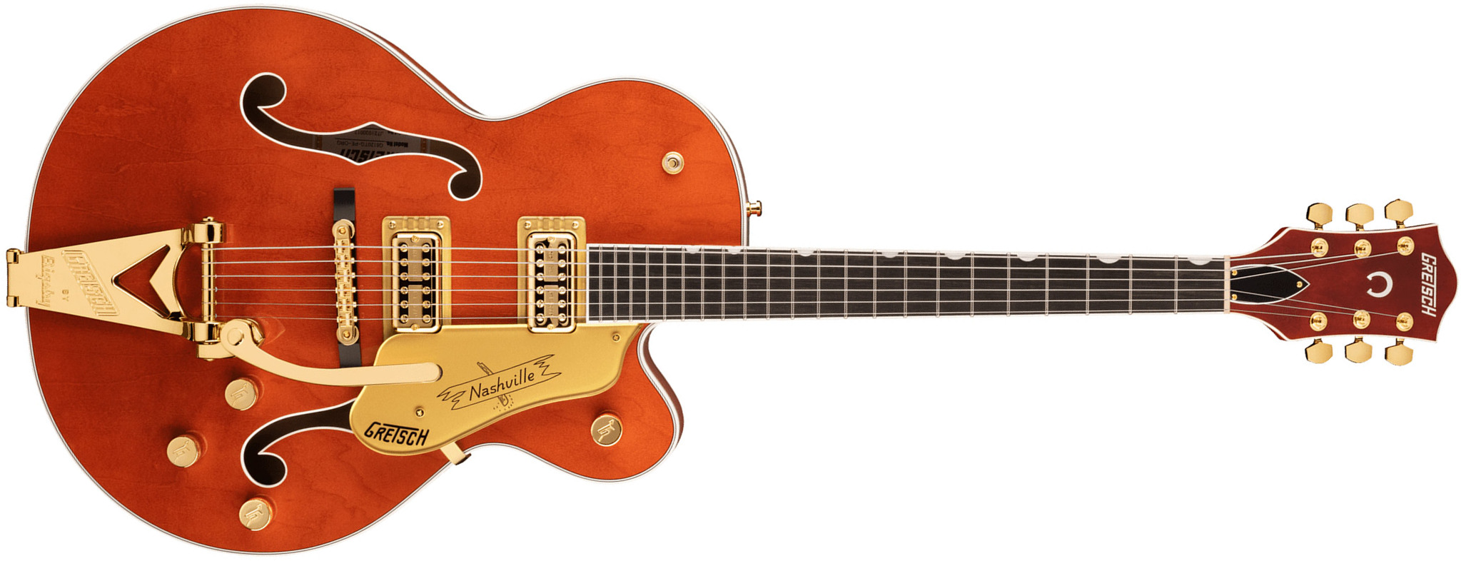 Gretsch G6120tg Players Edition Nashville Pro Jap Bigsby Eb - Orange Stain - Hollow-body electric guitar - Main picture