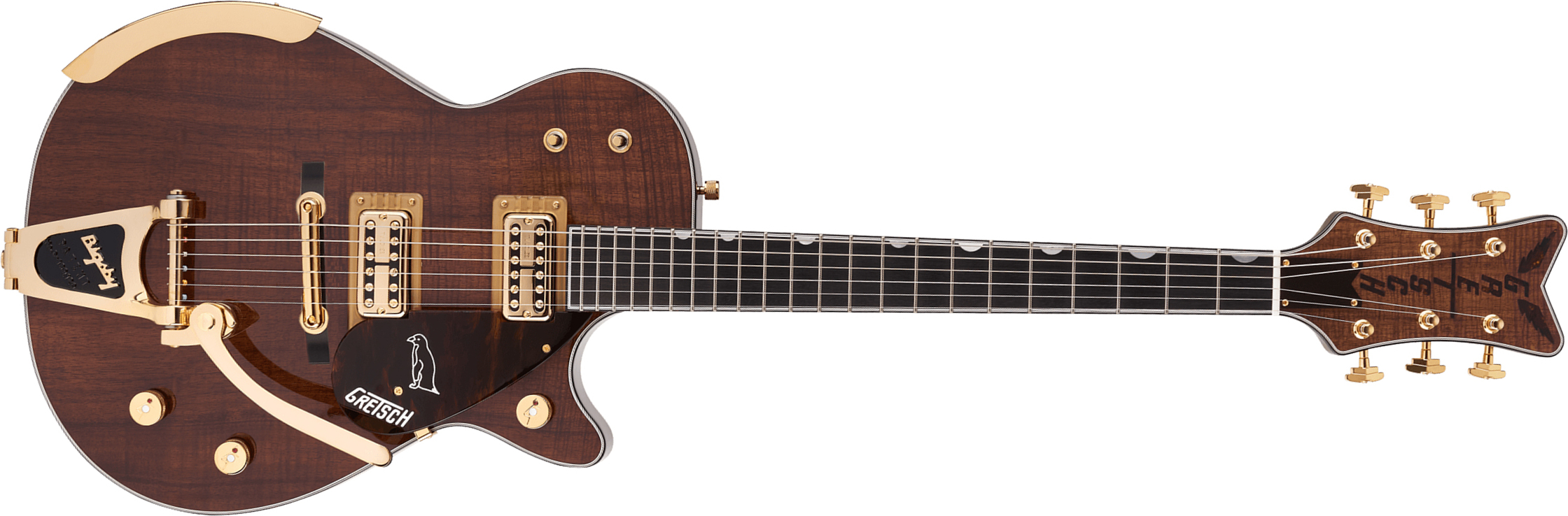 Gretsch G6134t-ltd Penguin Koa Bigsby Pro Jap 2h Trem Eb - Natural - Single cut electric guitar - Main picture