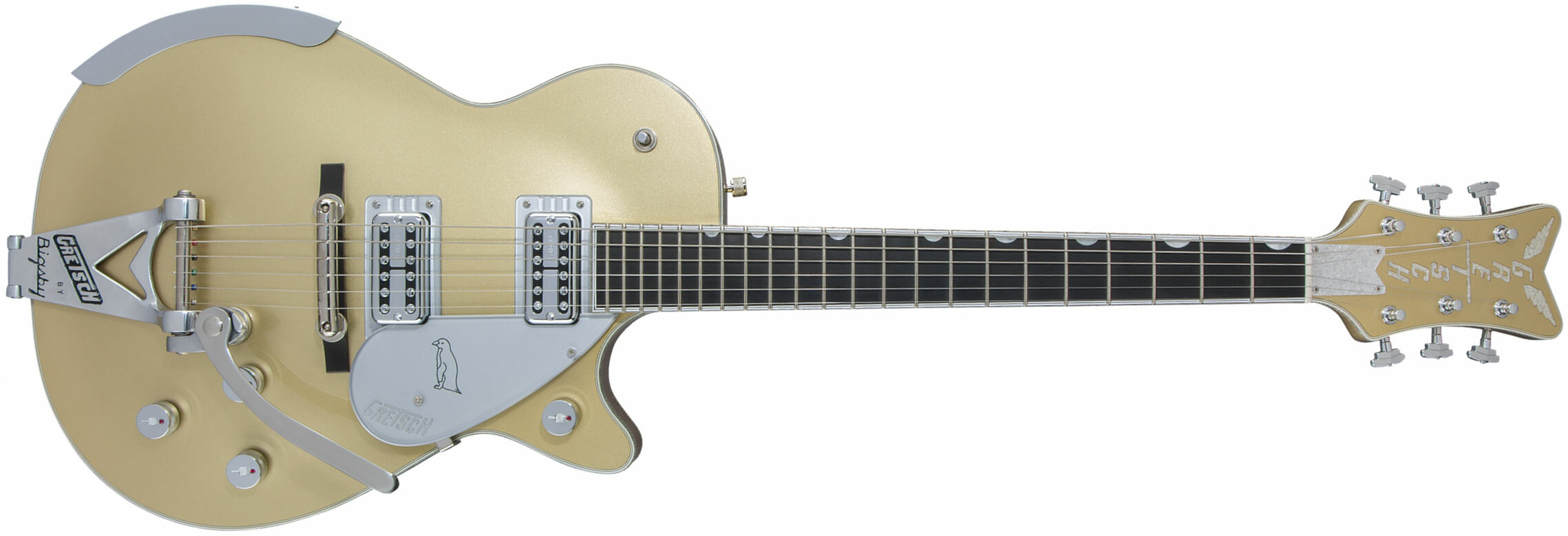 Gretsch G6134t Penguin Ltd Professional Japon Hh Trem Bigsby Eb - Casino Gold - Single cut electric guitar - Main picture