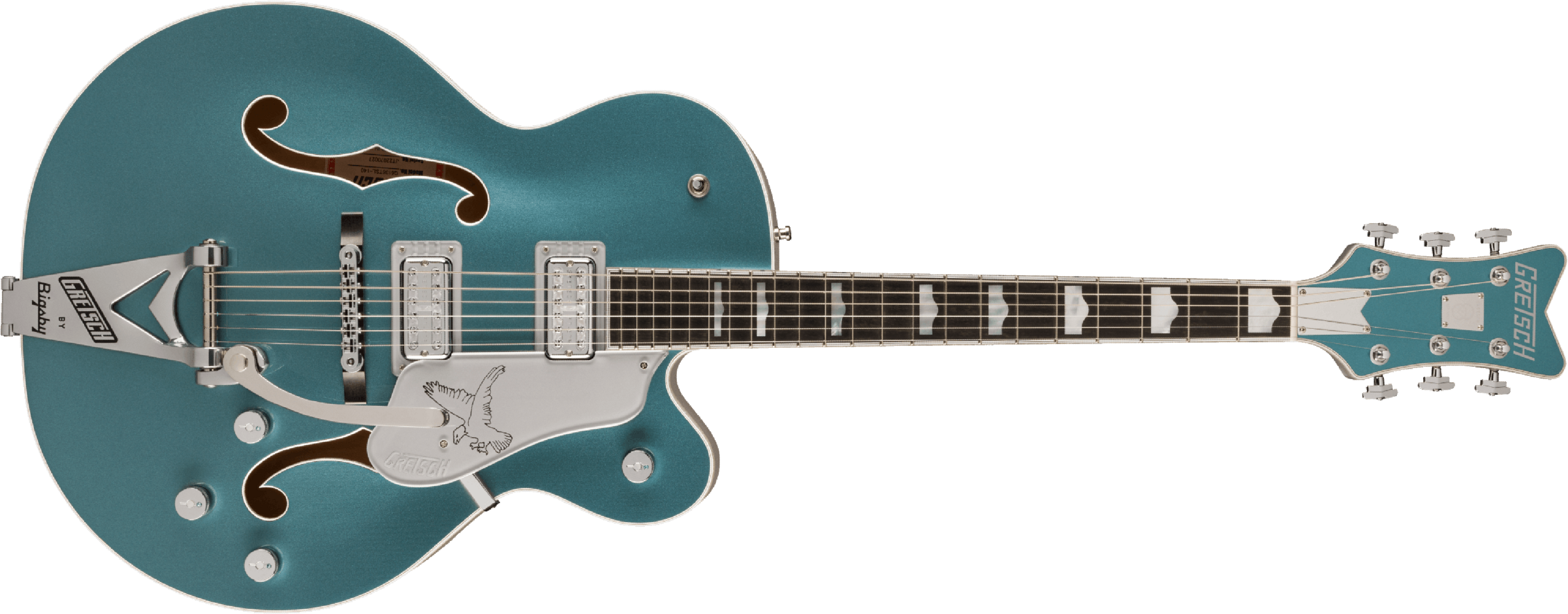 Gretsch G6136t-140 Ltd 140th Double-platinum Falcon Eb - Two-tone Stone Platinum/pure Platinum - Semi-hollow electric guitar - Main picture