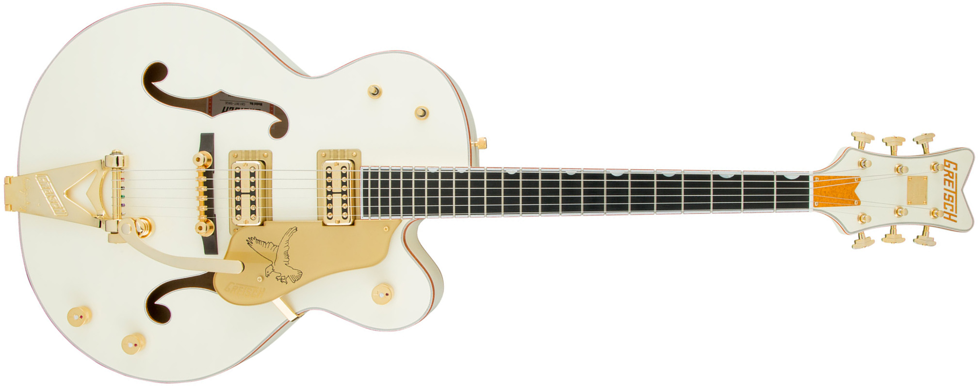 Gretsch G6136t-59 Falcon Vintage Select Edition Hollow Body Pro Jap  2h Tv Jones Trem Eb - Vintage White - Hollow-body electric guitar - Main picture