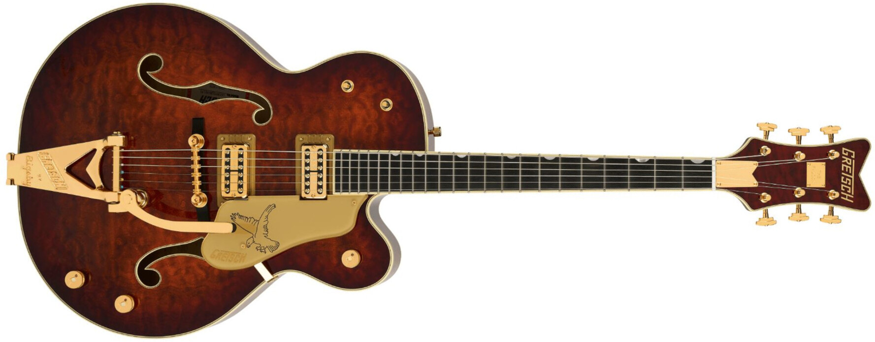 Gretsch G6136tgqm-59 Professional Ltd Edition Falcon Trem Hh Eb - Forge - Semi-hollow electric guitar - Main picture