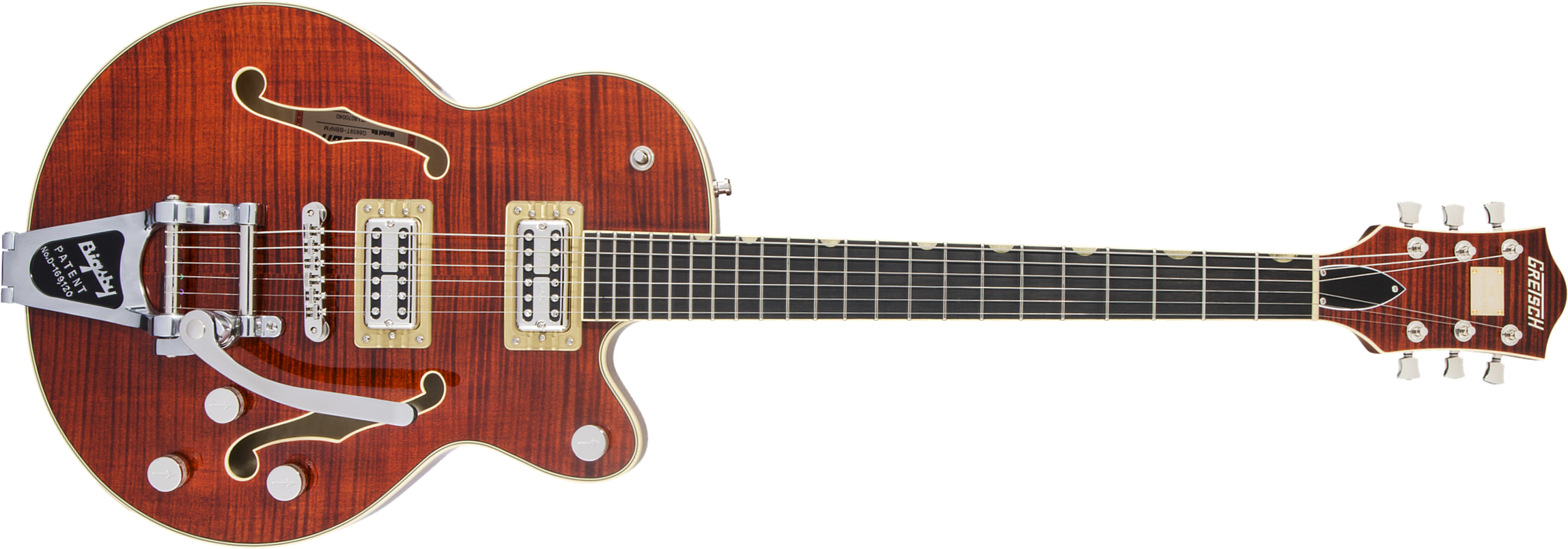 Gretsch G6659tfm Broadkaster Jr Center Bloc Players Edition Nashville Professional Japon Bigsby Eb - Bourbon Stain - Semi-hollow electric guitar - Mai