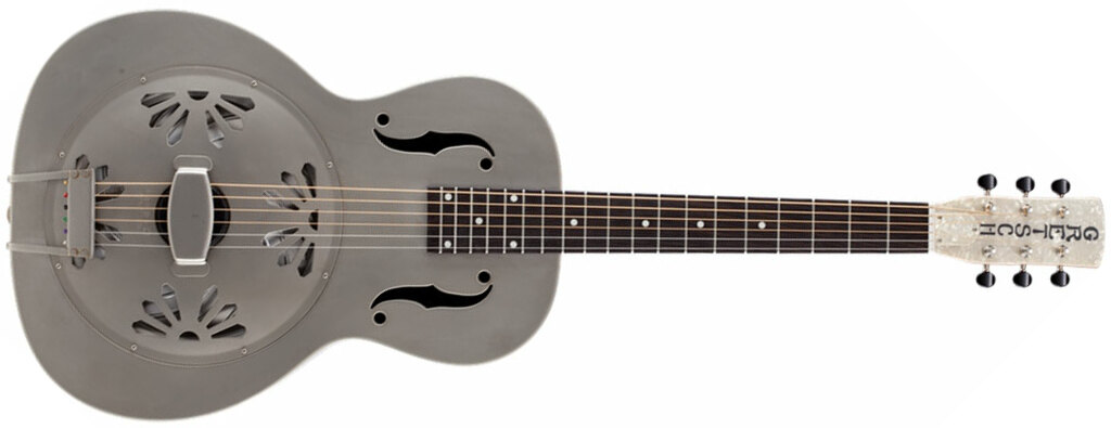 Gretsch G9201 Honey Dipper Round-neck Brass Body Pk - Weathered Pump House Roof - Dobro resonator - Main picture