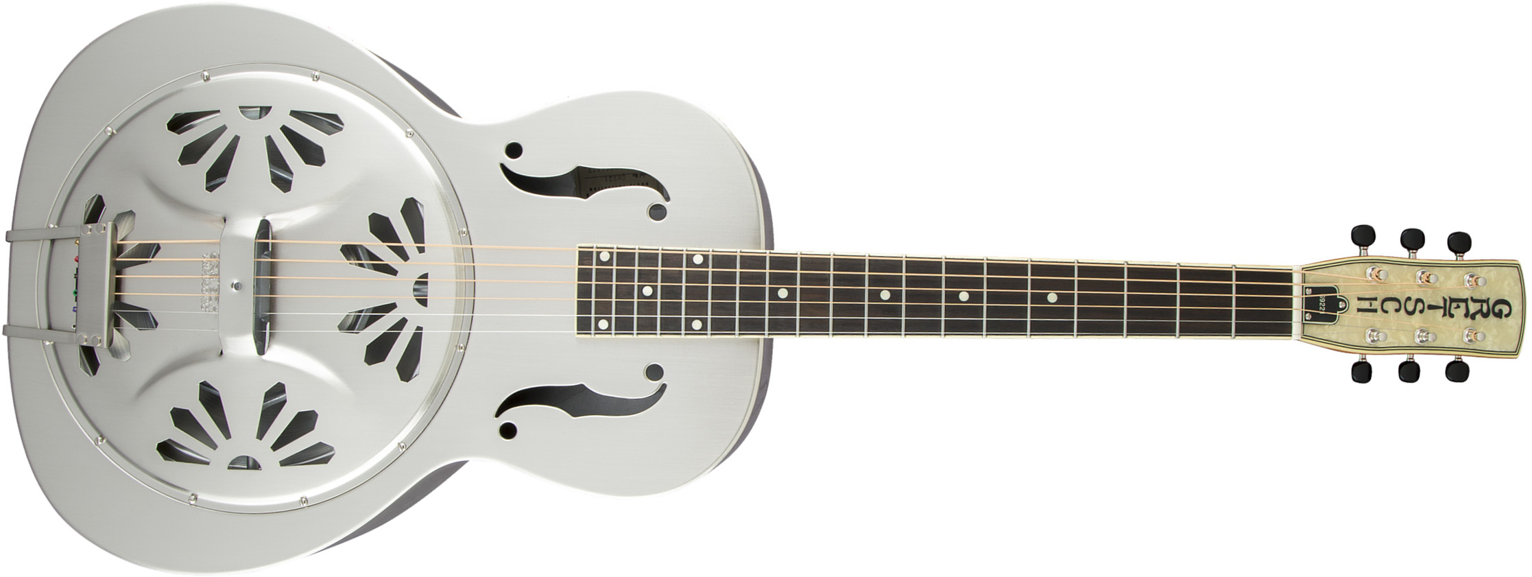 Gretsch G9221 Bobtail Steel Round-neck A.e. Pad - Silver - Dobro resonator - Main picture