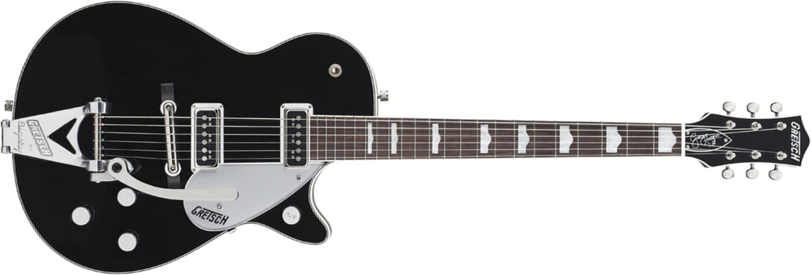 Gretsch George Harrison G6128t-gh Signature Duo Jet - Black - Single cut electric guitar - Main picture