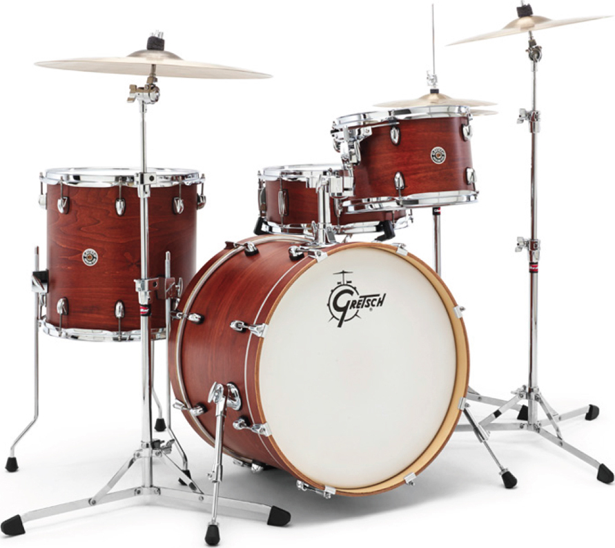 Gretsch J404swg  Catalina Club 3 Futs Jazz 20 - 4 FÛts - Satin Walnut Glaze - Jazz drum kit - Main picture