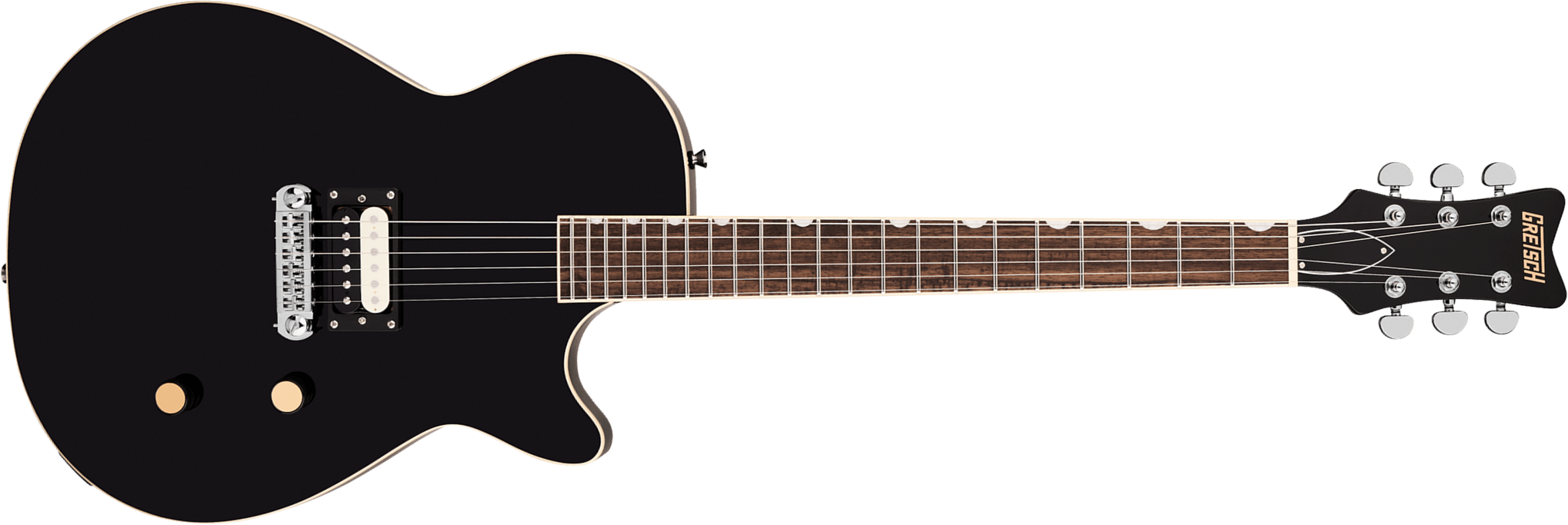 Gretsch Jet 1 Pickup Streamliner 1h Ht Lau - Jet Black - Single cut electric guitar - Main picture