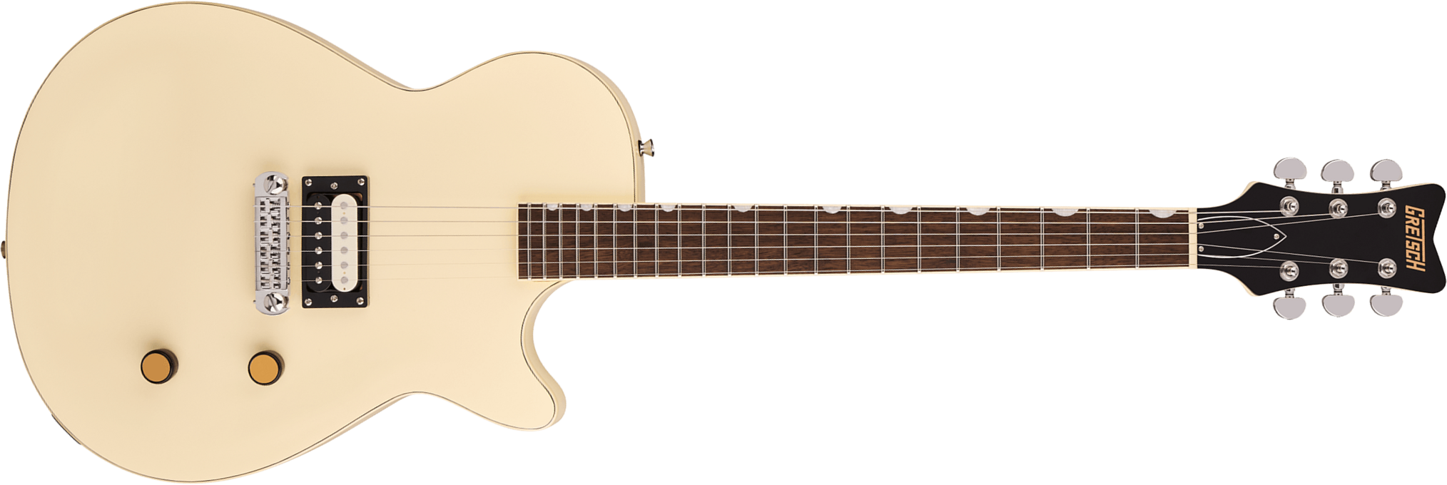 Gretsch Jet 1 Pickup Streamliner 1h Ht Lau - Vintage White - Single cut electric guitar - Main picture