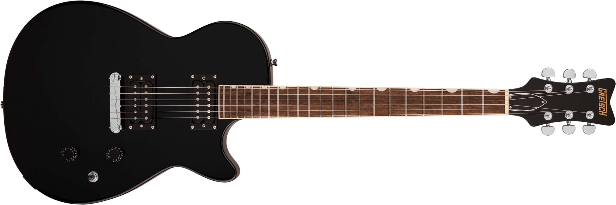 Gretsch Jet Club Streamliner 2h Ht Lau - Jet Black - Single cut electric guitar - Main picture