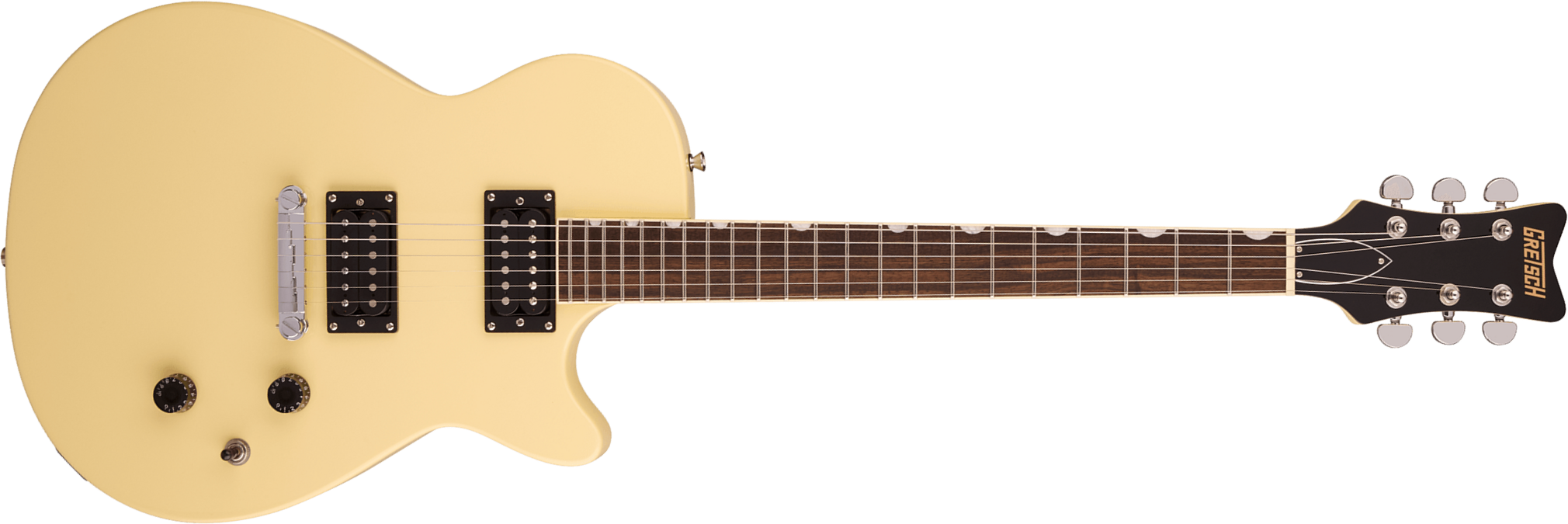 Gretsch Jet Club Streamliner 2h Ht Lau - Aged White - Single cut electric guitar - Main picture