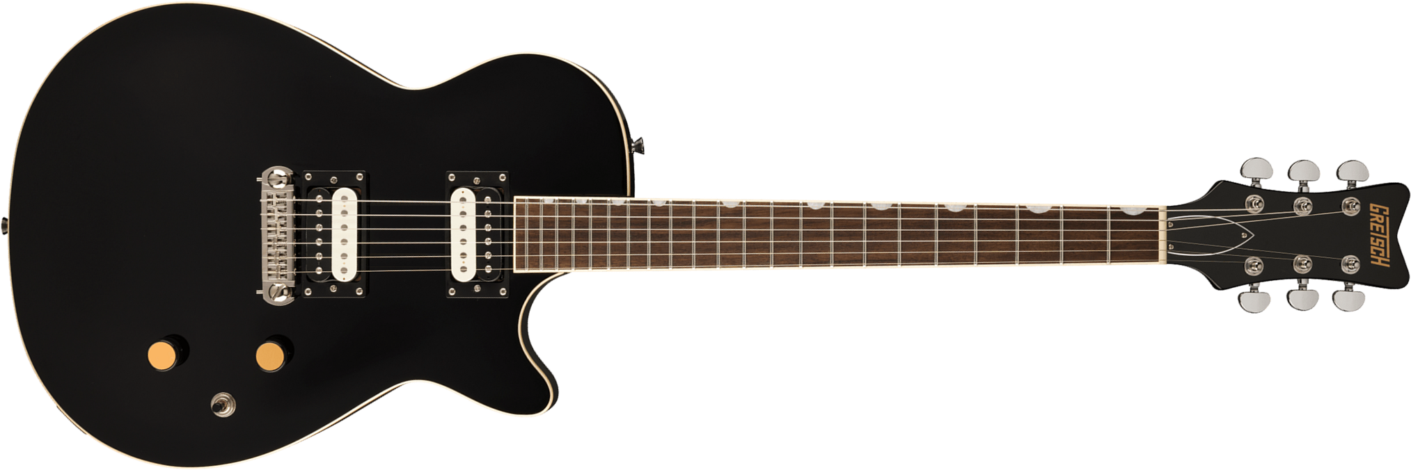 Gretsch Jet Streamliner 2h Ht Lau - Jet Black - Single cut electric guitar - Main picture