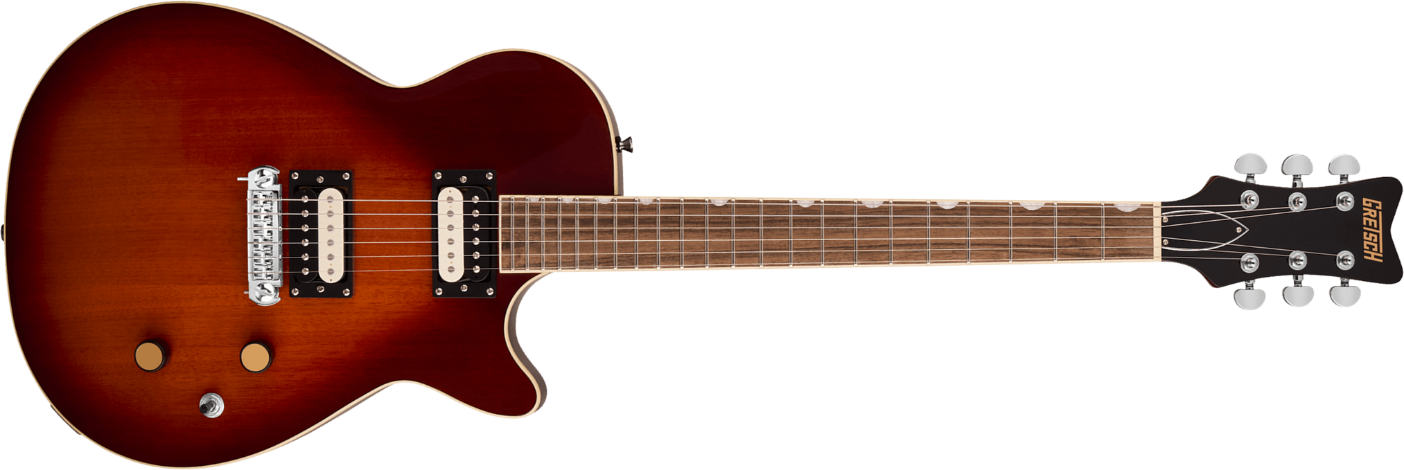 Gretsch Jet Streamliner 2h Ht Lau - Duo-tone Burst - Single cut electric guitar - Main picture