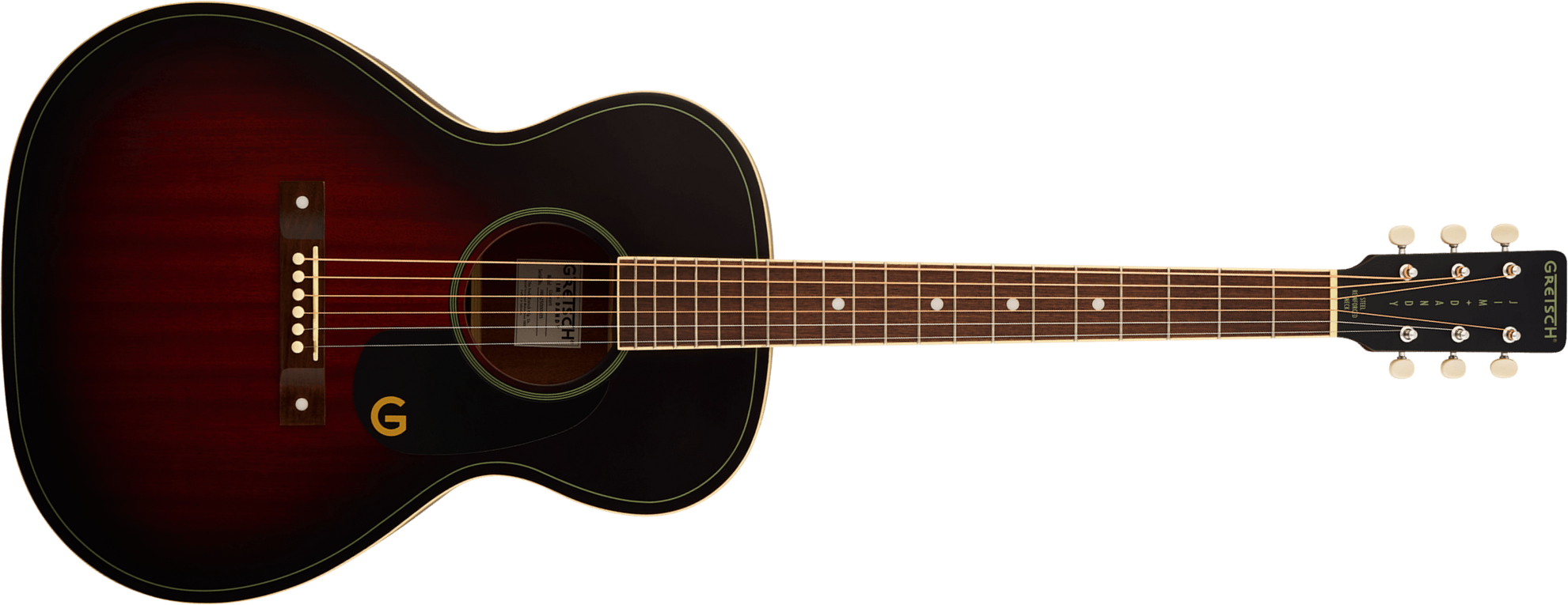 Gretsch Jim Dandy Concert Shsc Tout Tilleul Noy - Deep Cherry Burst - Folk guitar - Main picture