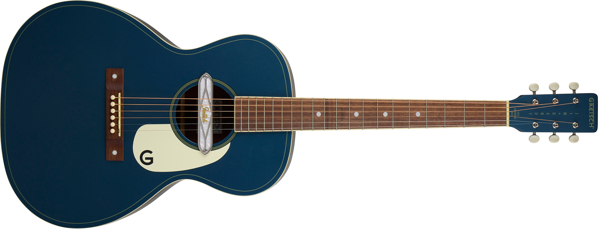 Gretsch Jim Dandy Deltoluxe Ltd Concert Shsc Tout Sapele Noy - Dark Denim - Folk guitar - Main picture