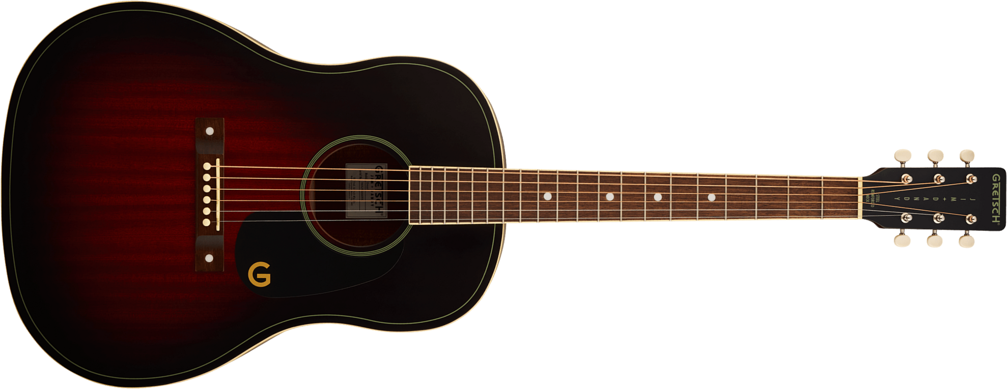Gretsch Jim Dandy Dreadnought Tout Tilleul Noy - Deep Cherry Burst - Folk guitar - Main picture