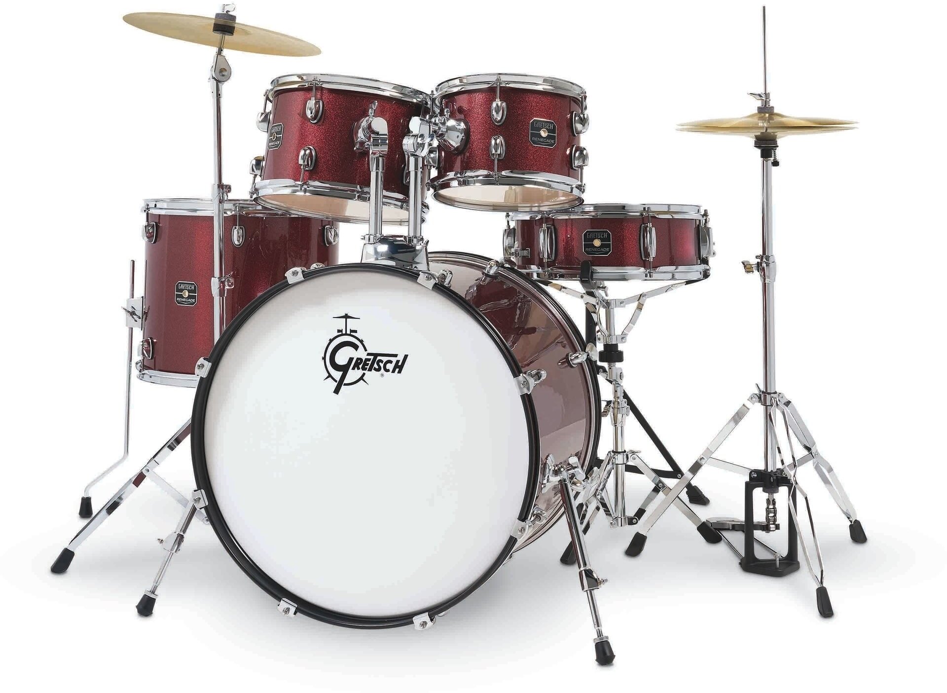 Gretsch Renegade 22'' - 5 FÛts - Ruby Sparkle - Rock drum kit - Main picture