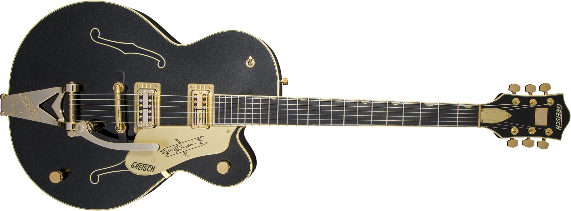 Gretsch Steve Wariner G6120t-sw Nashville Japon Signature Hh Bigsby Eb - Magic Black - Semi-hollow electric guitar - Main picture