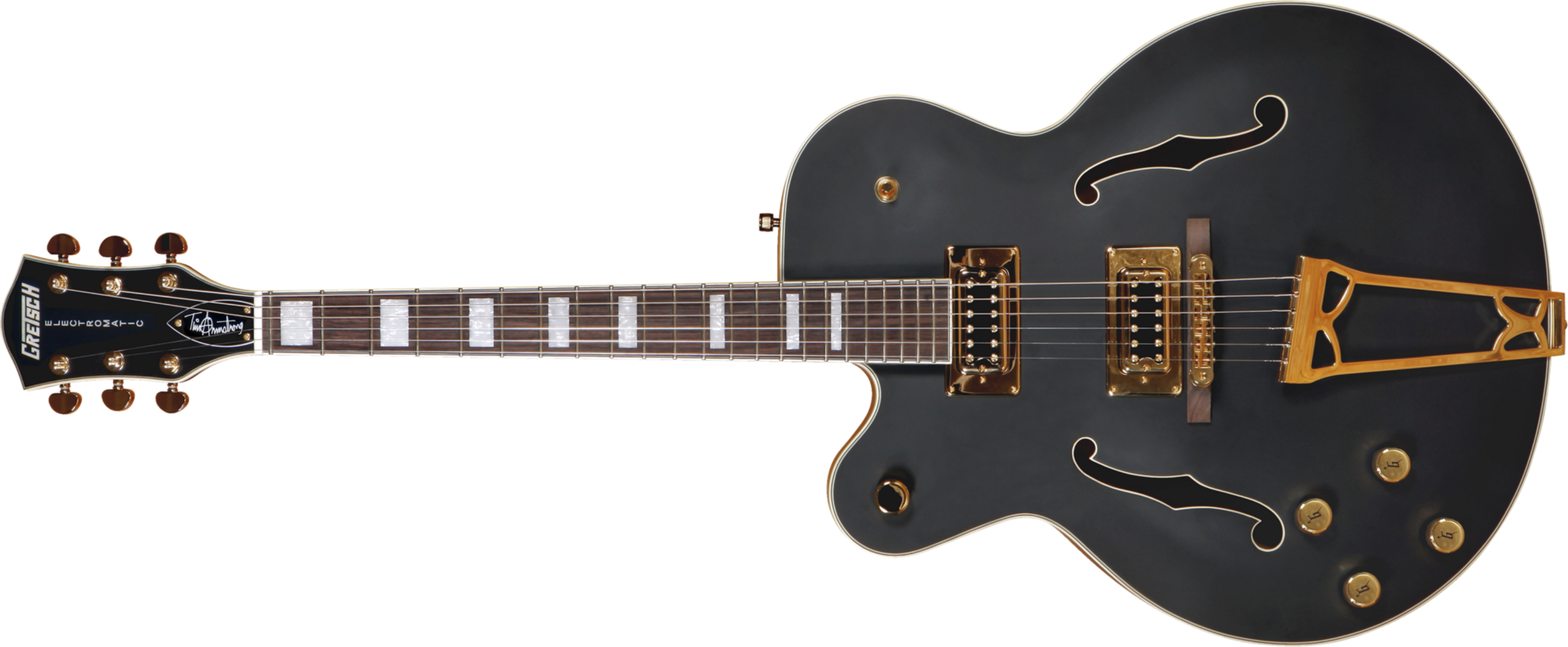 Gretsch Tim Armstrong G5191bk Electromatic Hollow Body Left-handed - Black Matte - Left-handed electric guitar - Main picture