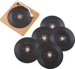 Glass mount Gretsch Power & Fidelity Vinyl Coaster Set