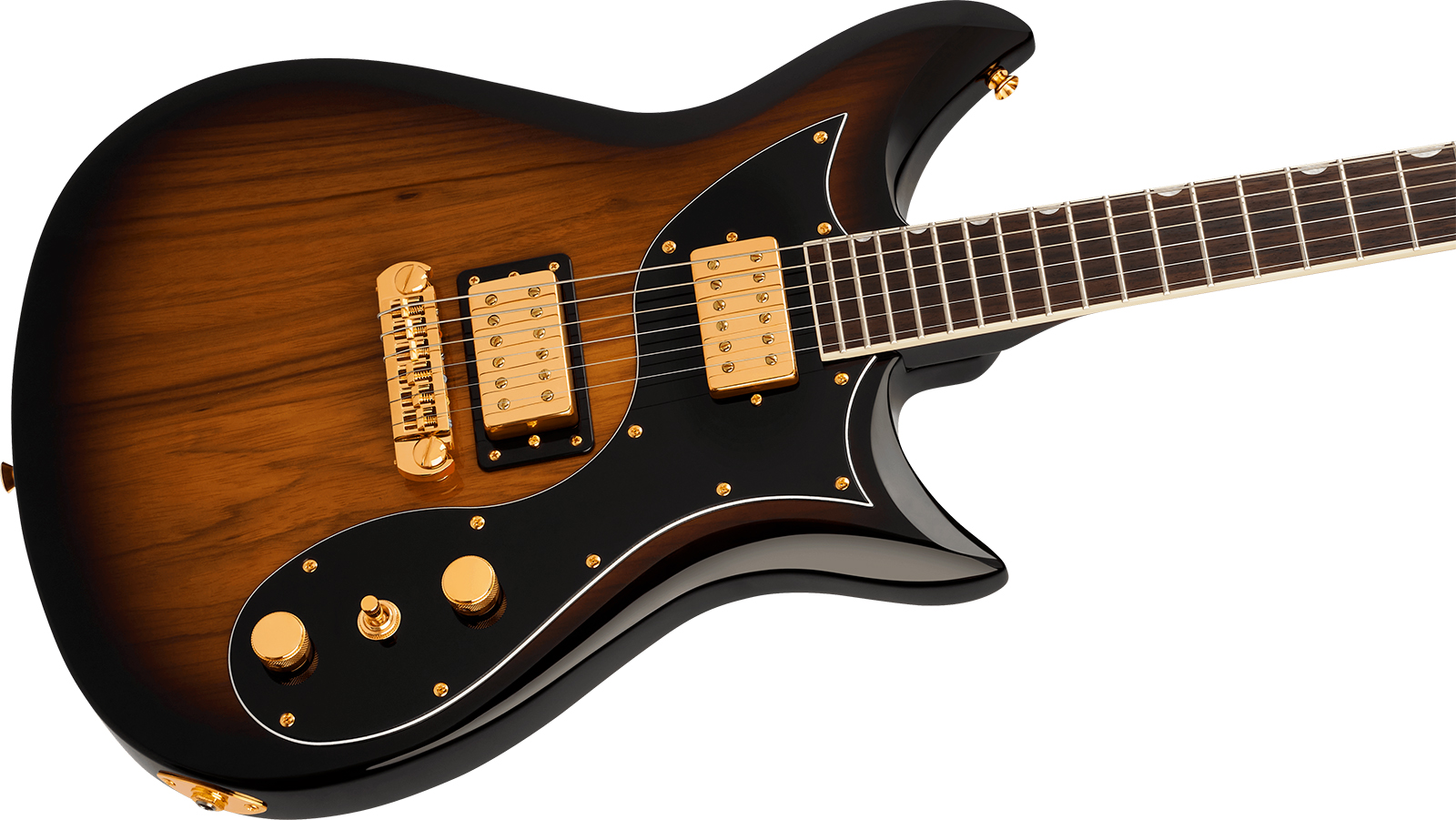 Gretsch Cvt Black Limba Electromatic Ltd Chi 2h Ht Rw - Sunburst - Double cut electric guitar - Variation 2