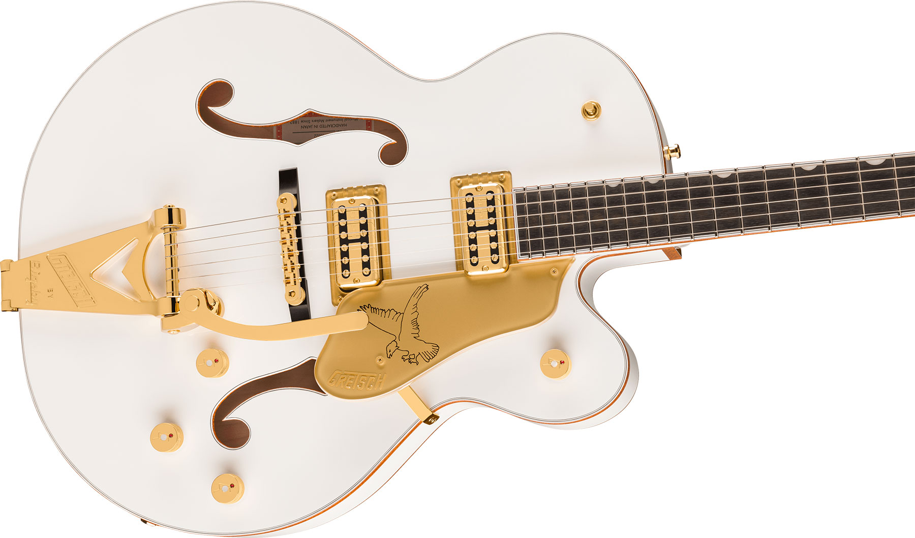 Gretsch Falcon Hollow Body Bigsby Pro Jap 2h Trem Eb - White - Semi-hollow electric guitar - Variation 2