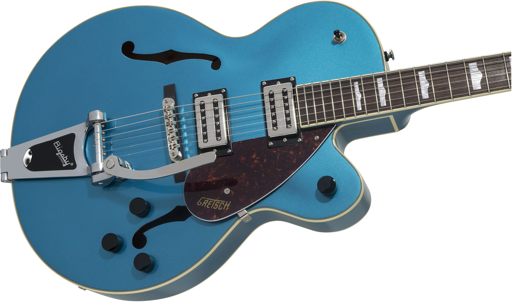 Gretsch G2420t Streamliner Hollow Body Bigsby Hh Trem Lau - Riviera Blue - Semi-hollow electric guitar - Variation 2