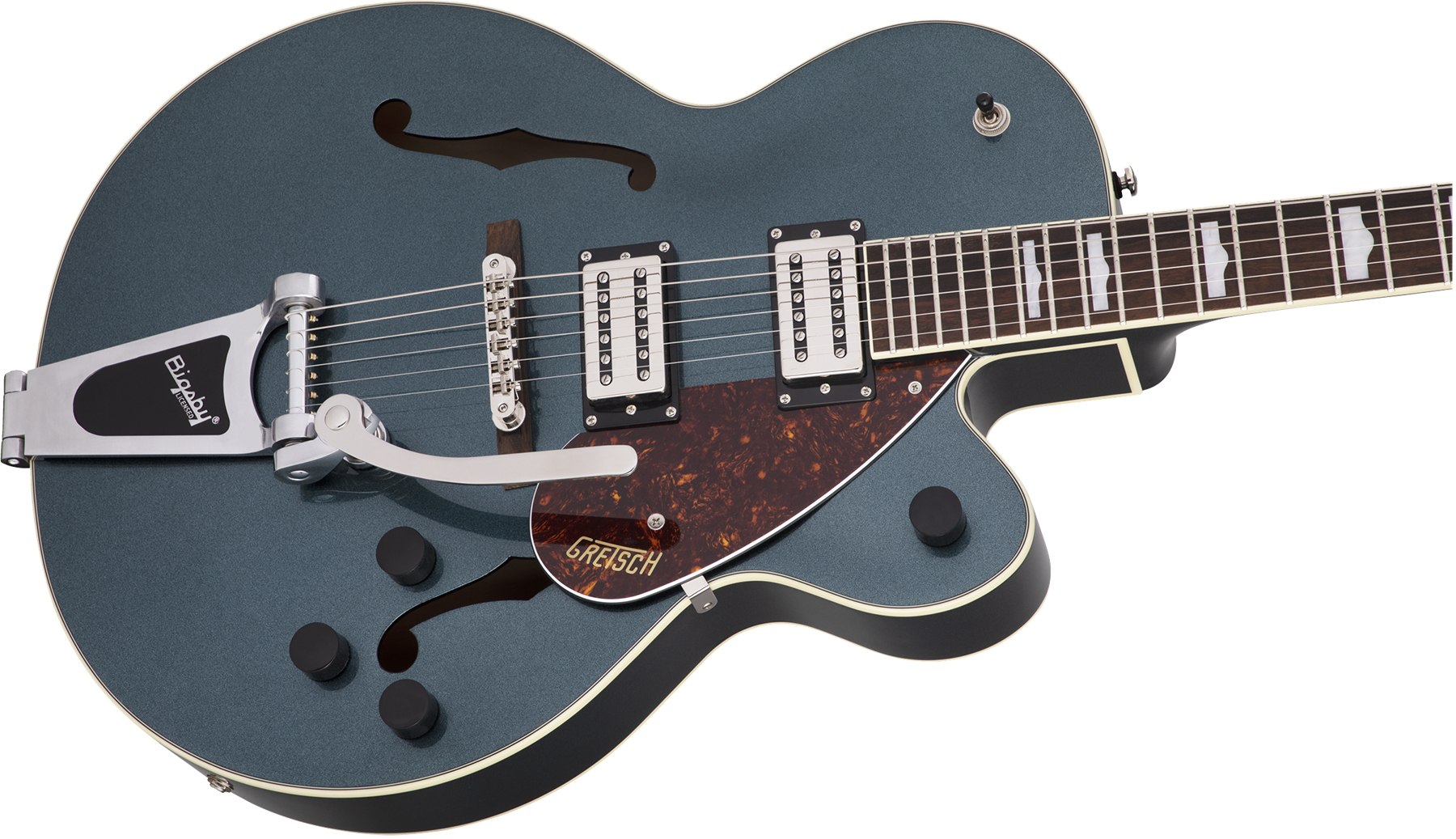 Gretsch G2420t Streamliner Hollow Body Bigsby 2h Trem Lau - Gunmetal - Semi-hollow electric guitar - Variation 2