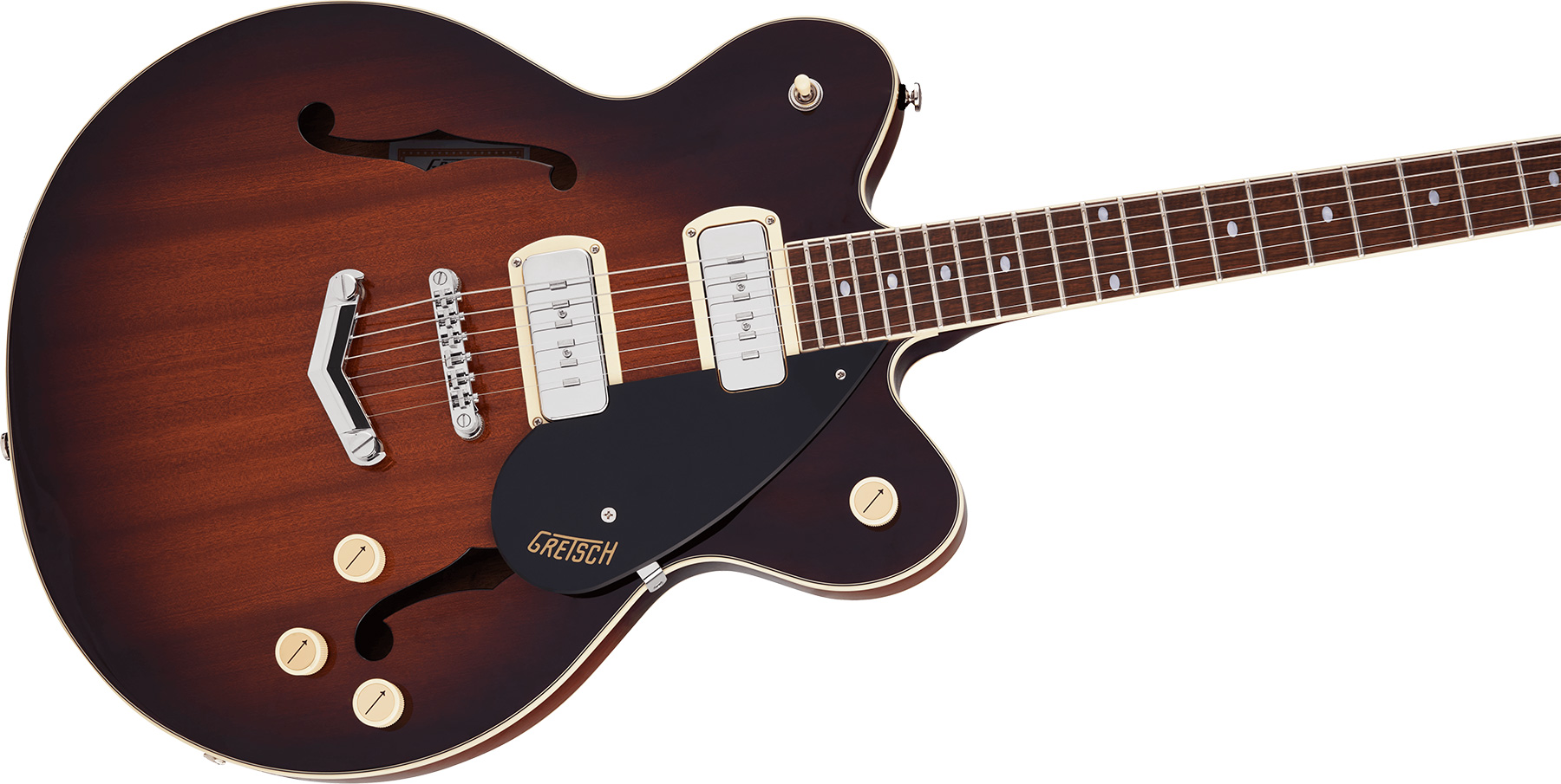 Gretsch G2622-p90 Streamliner Center Block Dc V-stoptail Ss Trem Lau - Havana Burst - Semi-hollow electric guitar - Variation 2