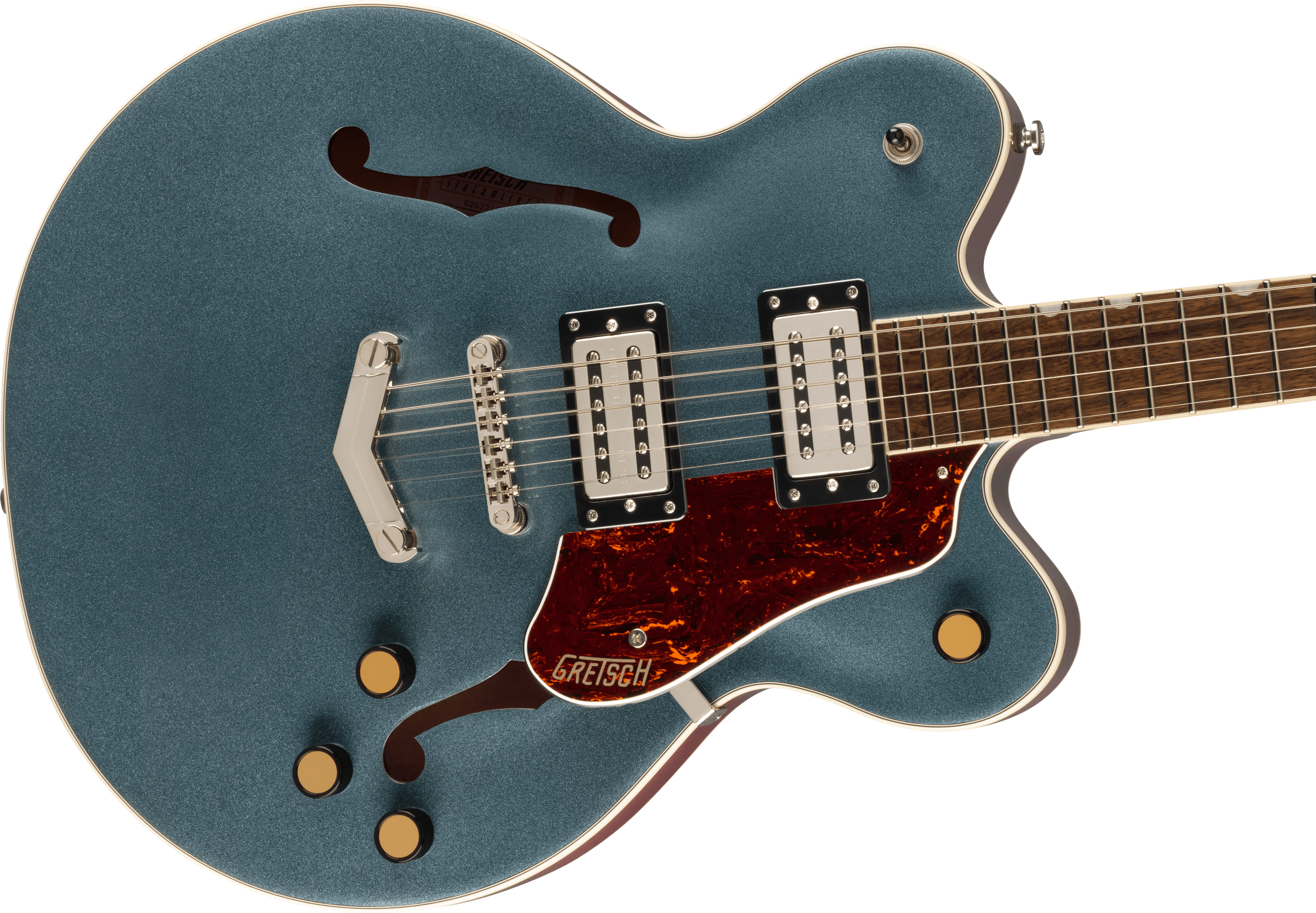 Gretsch G2622 Streamliner Center Block Dc V-stoptail 2h Ht Lau - Gunmetal - Double cut electric guitar - Variation 3