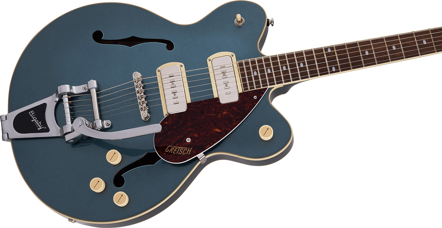 Gretsch G2622t-p90 Streamliner Center Block Jr Bigsby Ss Trem Lau - Gun Metal - Semi-hollow electric guitar - Variation 2