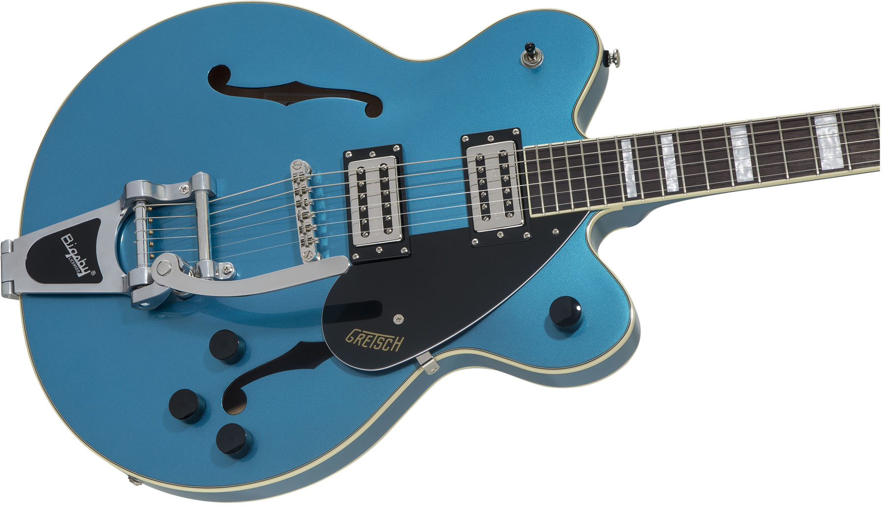 Gretsch G2655t Streamliner Center Block Jr Bigsby Hh Trem Lau - Riviera Blue - Semi-hollow electric guitar - Variation 2