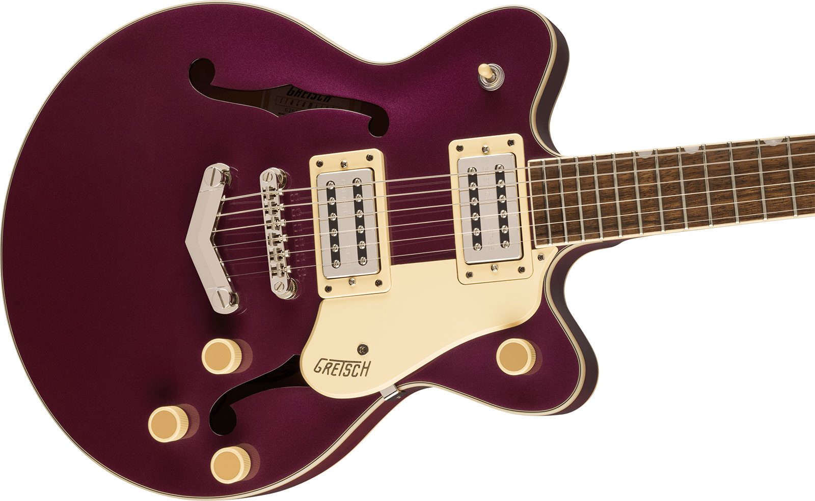 Gretsch G2655 Streamliner Center Block Jr Dc V-stoptail 2h Ht Lau - Burnt Orchid - Semi-hollow electric guitar - Variation 2