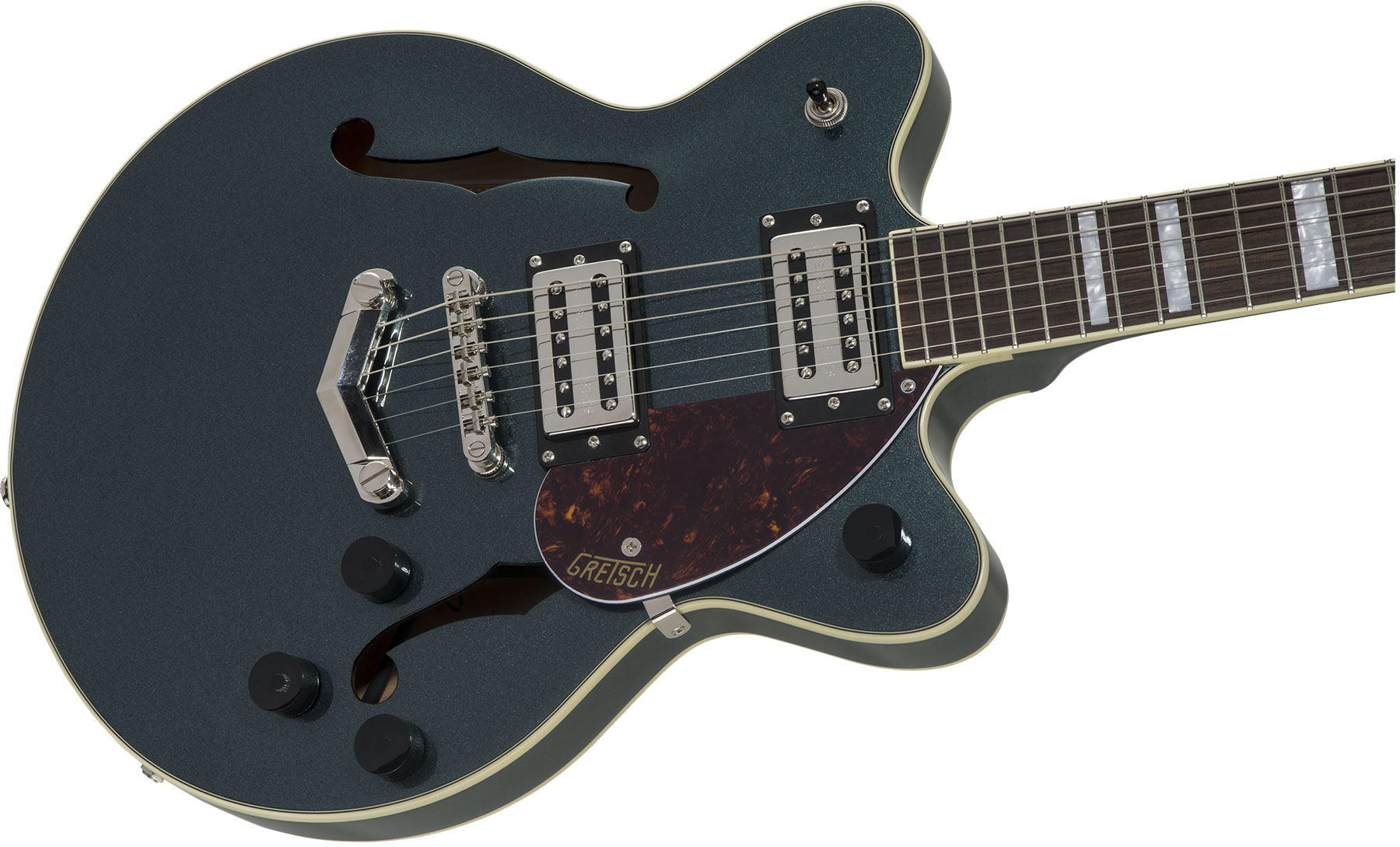 Gretsch G2655 Streamliner Center Block Jr Stoptail Hh Ht Lau - Gunmetal - Semi-hollow electric guitar - Variation 2