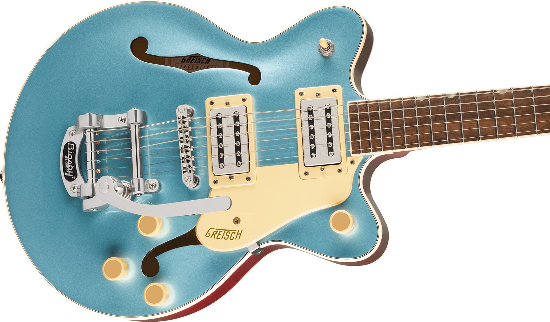Gretsch G2655t Center Block Jr Dc Bigsby Streamliner 2h Trem Lau - Arctic Blue - Double cut electric guitar - Variation 2