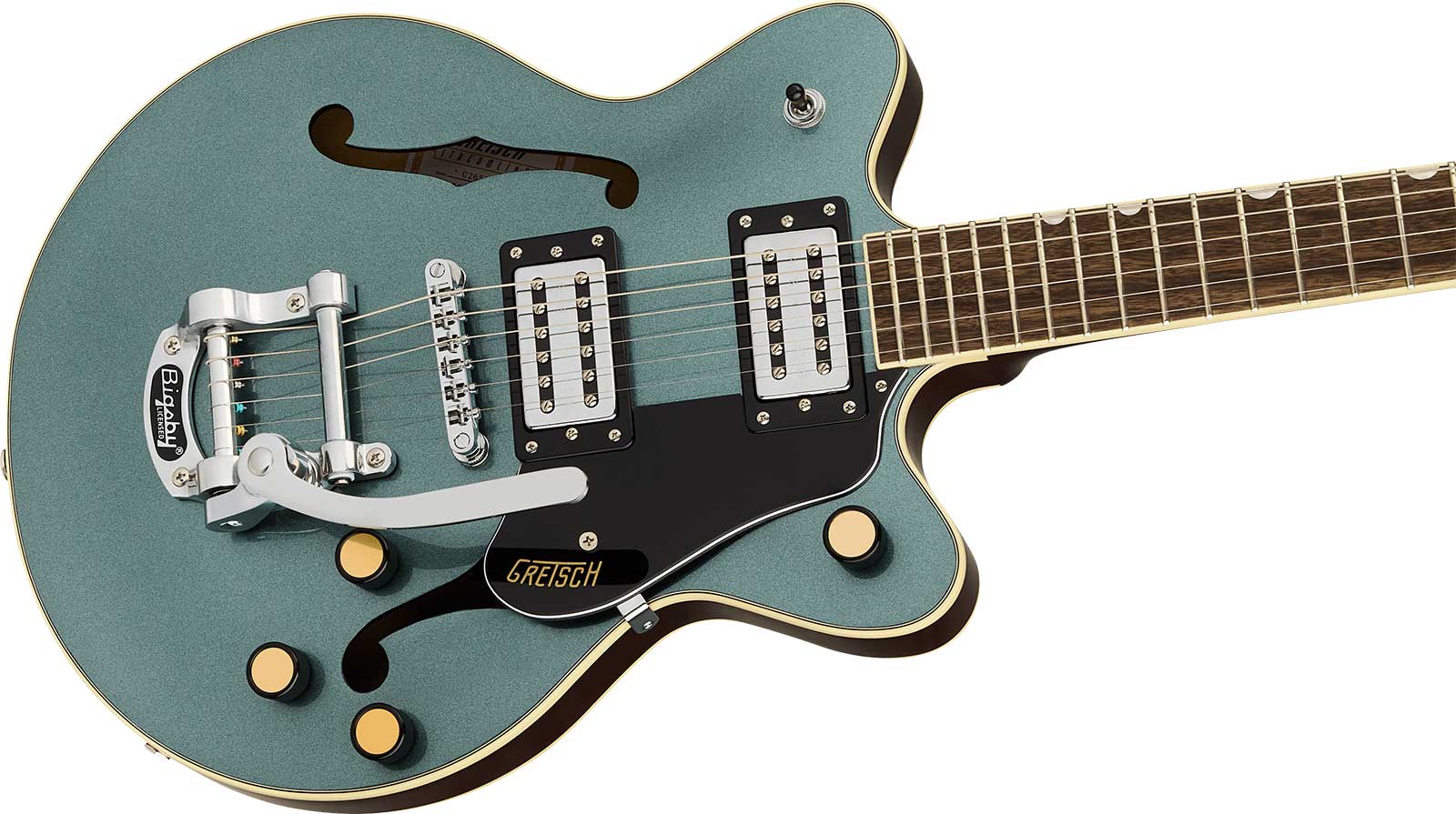 Gretsch G2655t Center Block Jr Dc Bigsby Streamliner 2h Trem Lau - Gunmetal - Double cut electric guitar - Variation 2