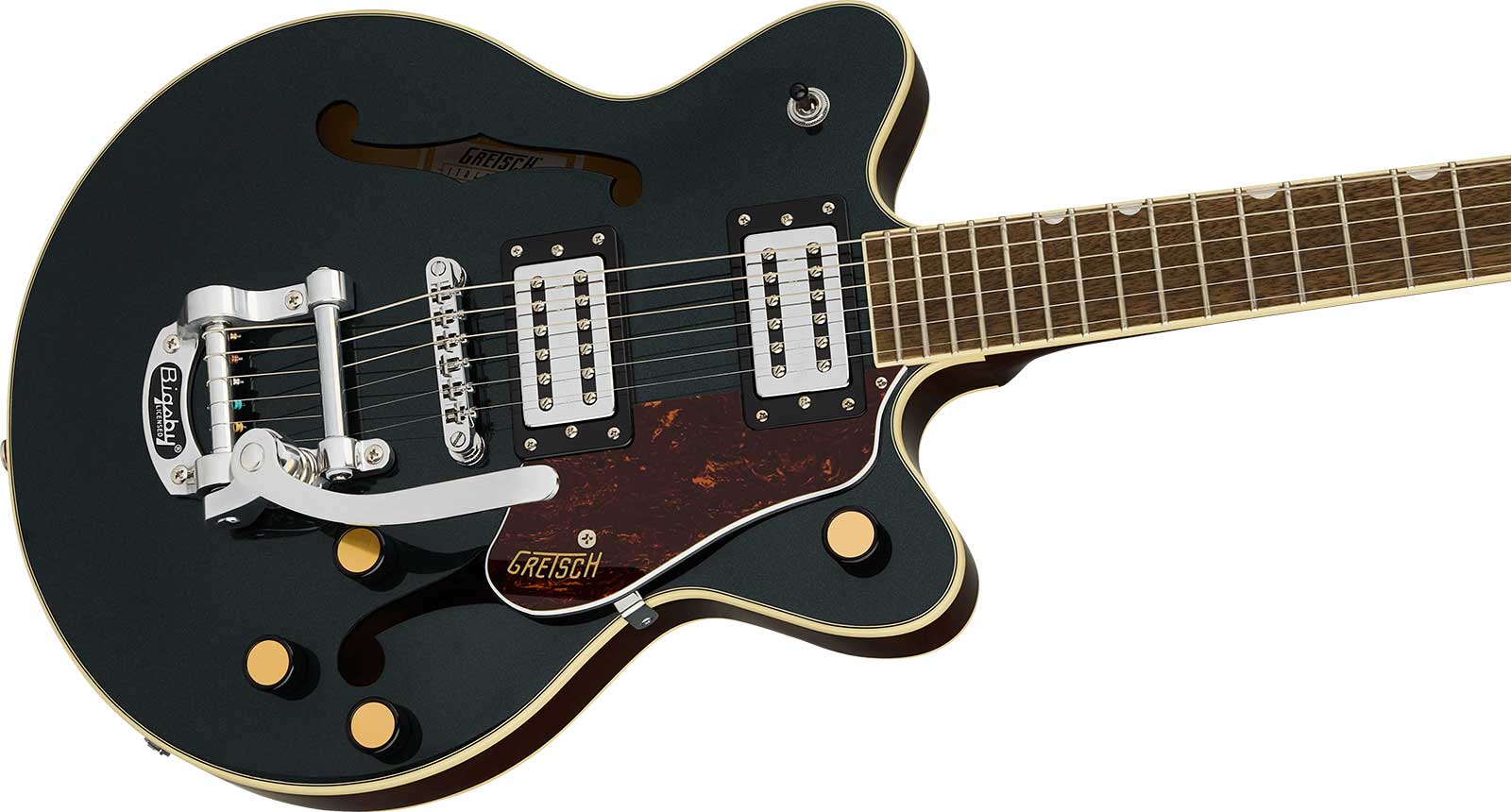 Gretsch G2655t Center Block Jr Dc Bigsby Streamliner 2h Trem Lau - Cadillac Green - Double cut electric guitar - Variation 2
