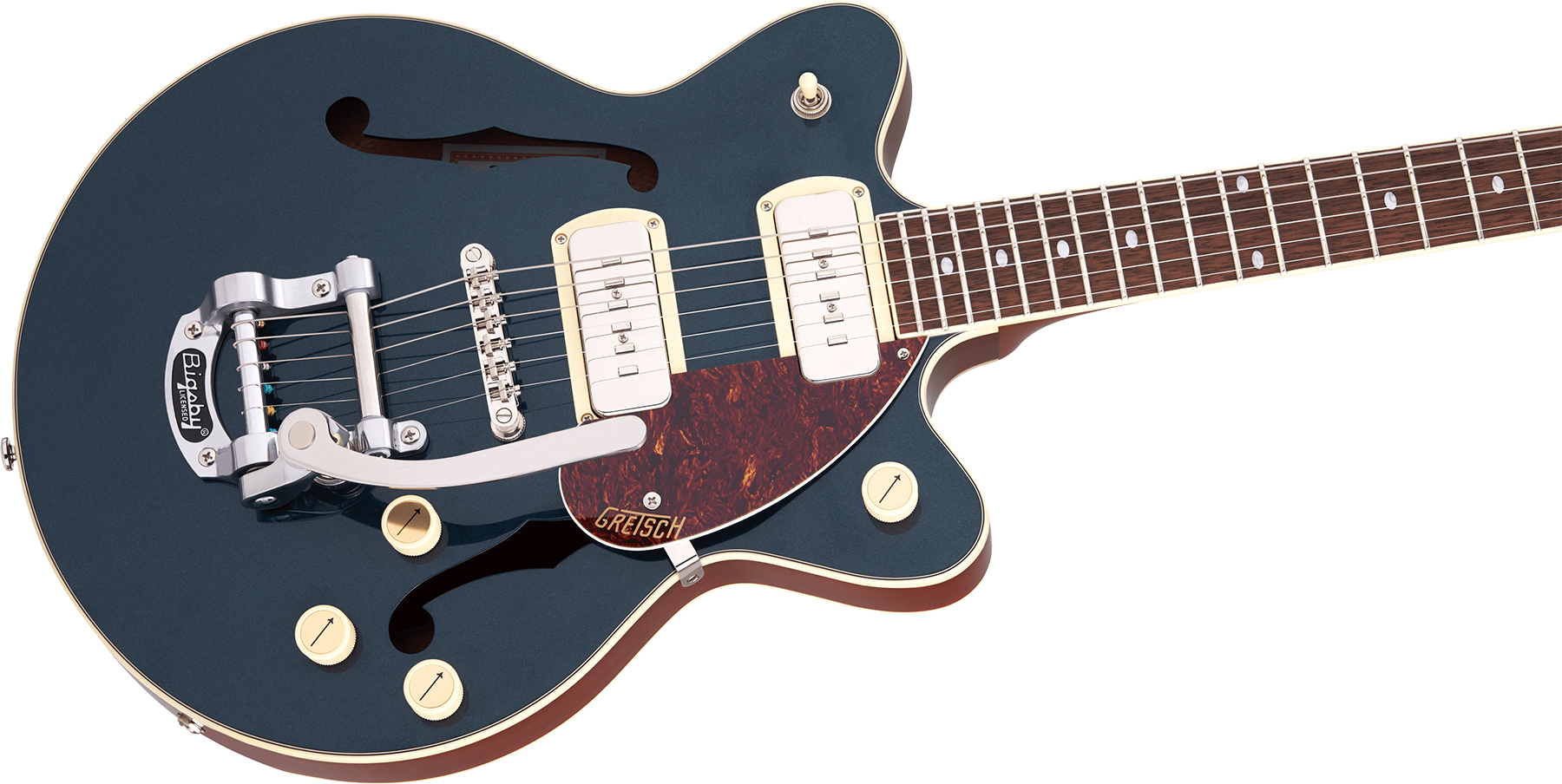 Gretsch G2655t-p90 Streamliner Center Block Jr Bigsby Ss Trem Lau - Two-tone Midnight Sapphire - Semi-hollow electric guitar - Variation 2