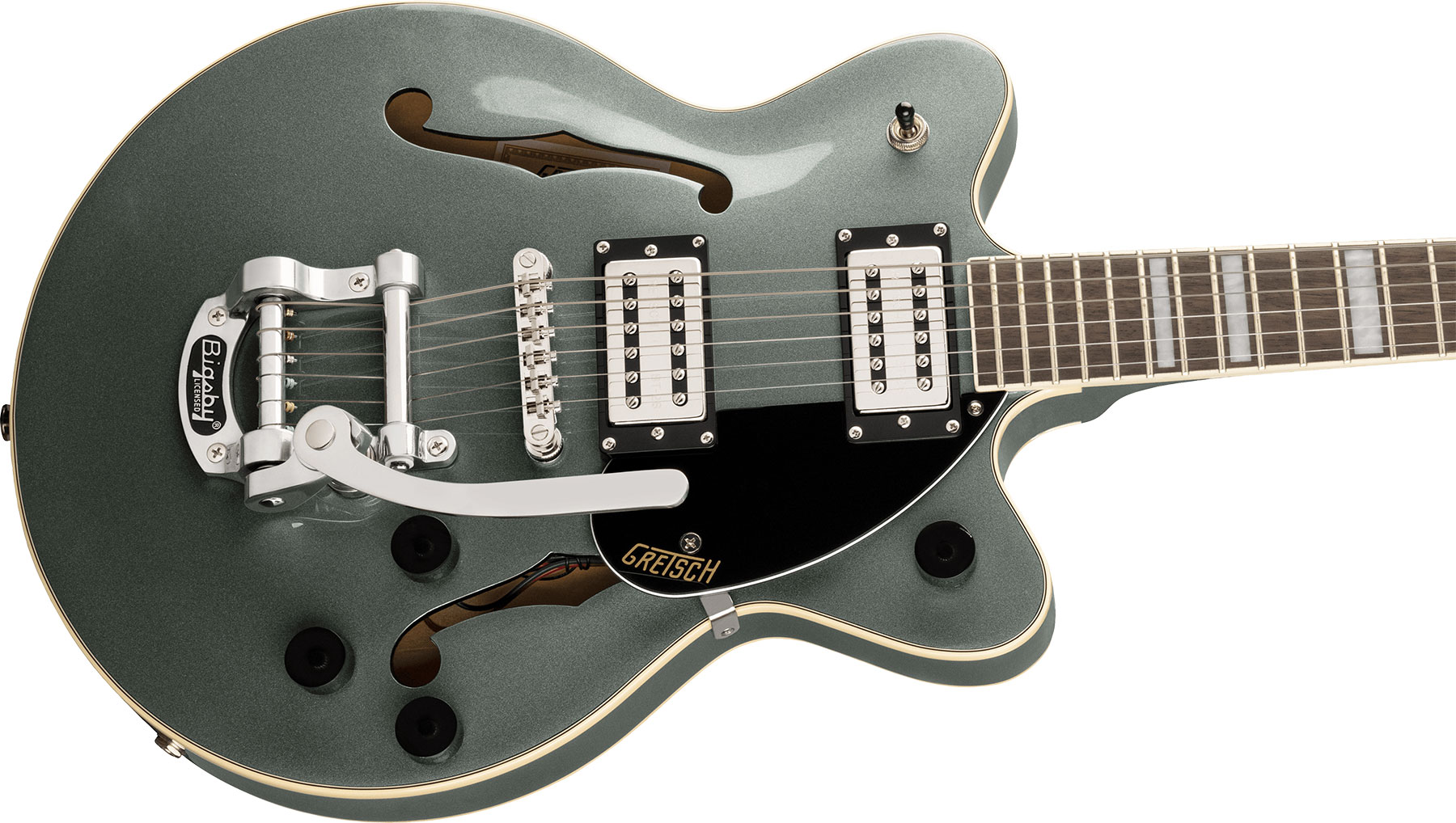 Gretsch G2655t Streamliner Center Block Jr Dc Bigsby Hh Trem Lau - Stirling Green - Double cut electric guitar - Variation 2