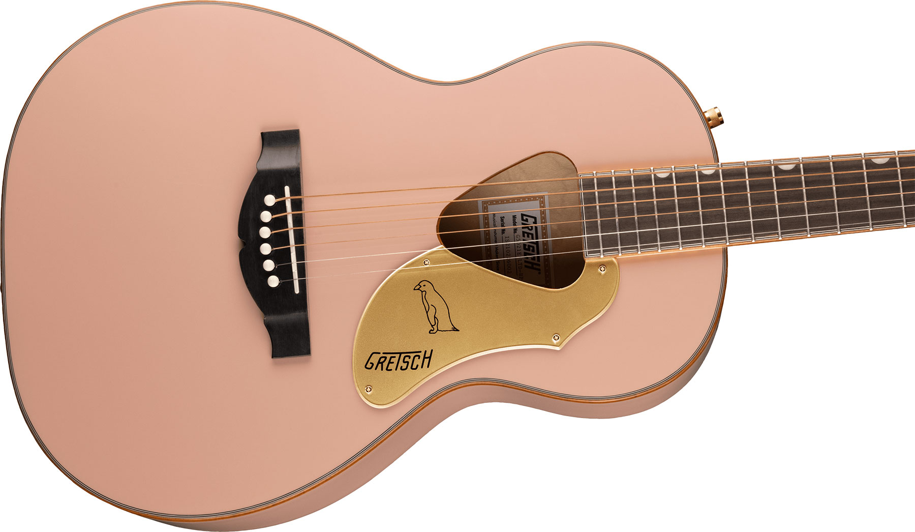 Gretsch G5021e Rancher Penguin Parlor Epicea Erable Lau - Shell Pink - Electro acoustic guitar - Variation 2