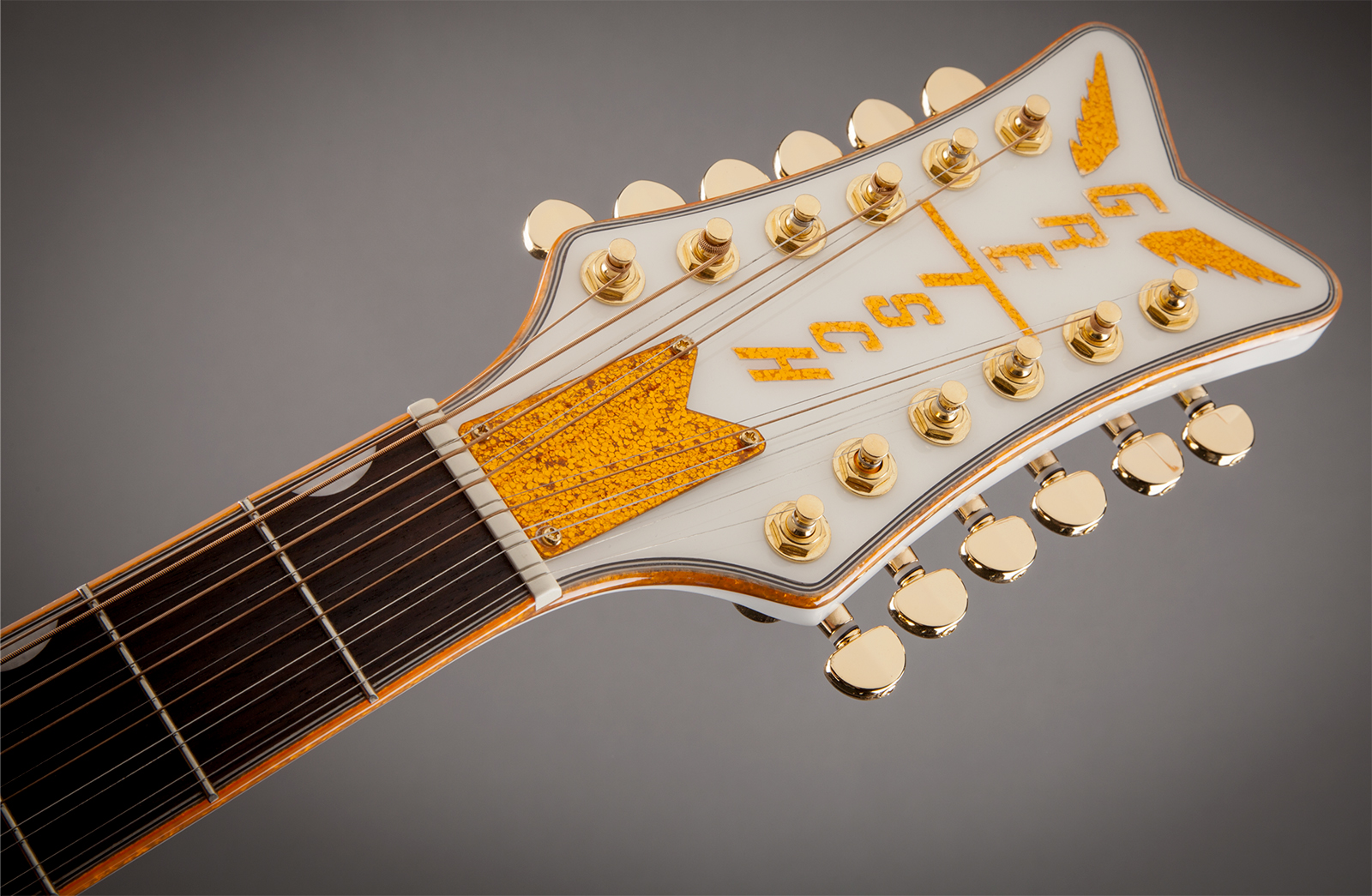 Gretsch G5022cwfe-12 Rancher Falcon Jumbo 12c Epicea Erable Lau - White - Folk guitar - Variation 4