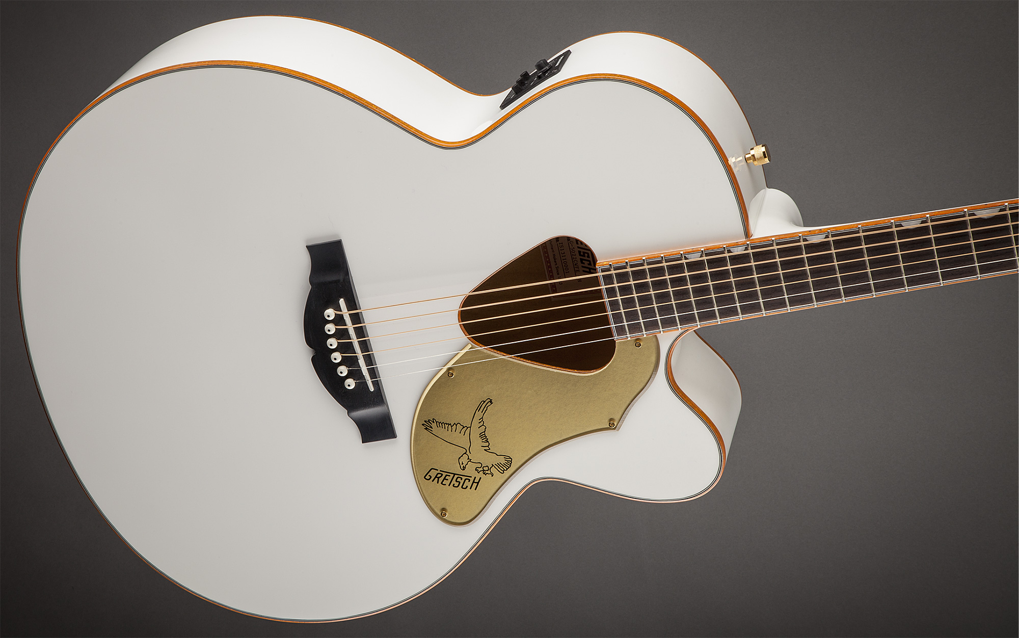Gretsch G5022cwfe Rancher Falcon Jumbo Cw Epicea Erable Rw - White - Electro acoustic guitar - Variation 6