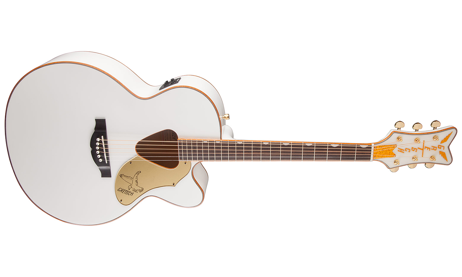 Gretsch G5022cwfe Rancher Falcon Jumbo Cw Epicea Erable Rw - White - Electro acoustic guitar - Variation 1